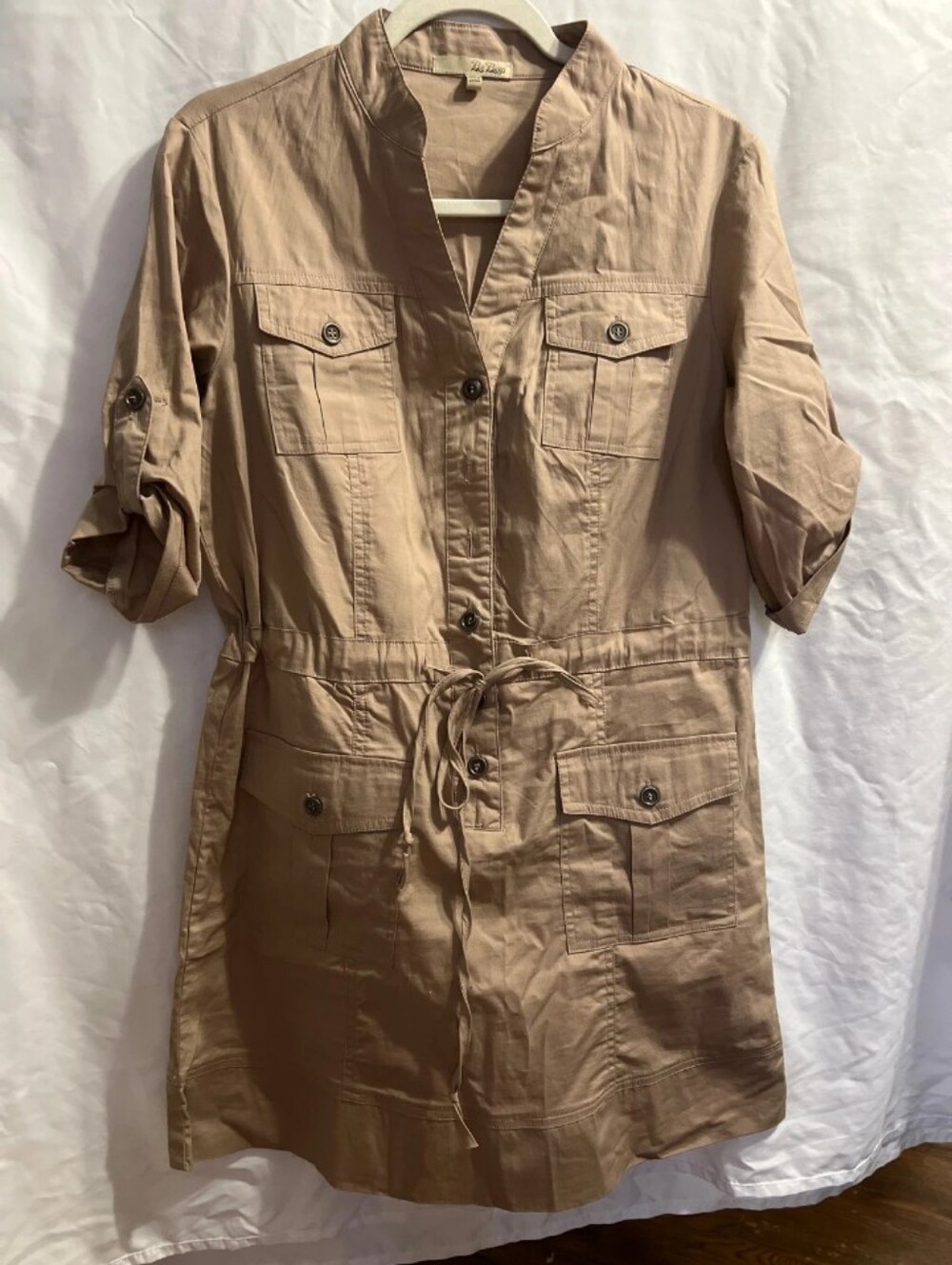 BeBop Tan Drawstring Utility Jacket